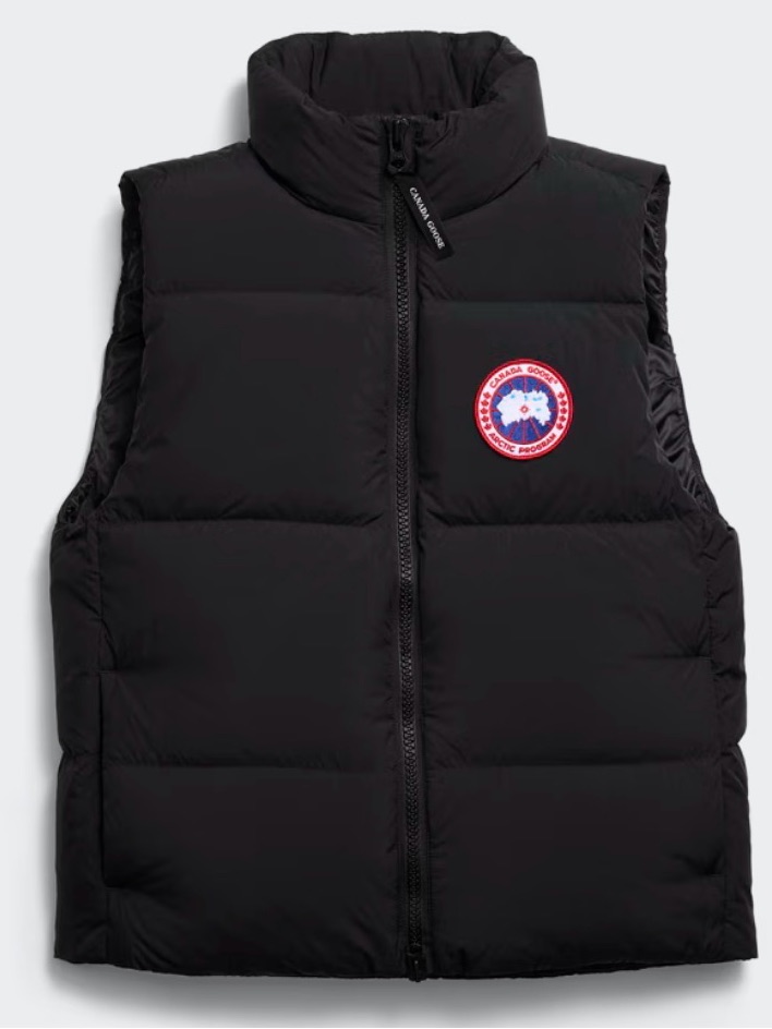 Canada Goose Freestyle Black Puffer Vest With Logo Patch